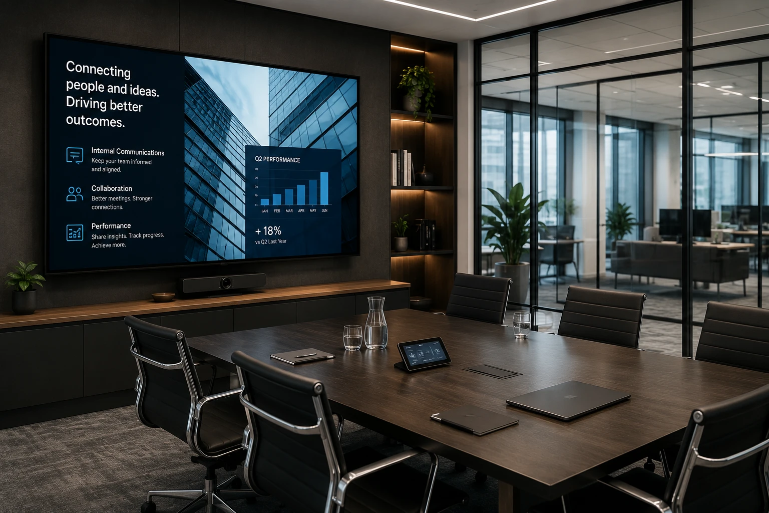 Commercial display technology for corporate environments